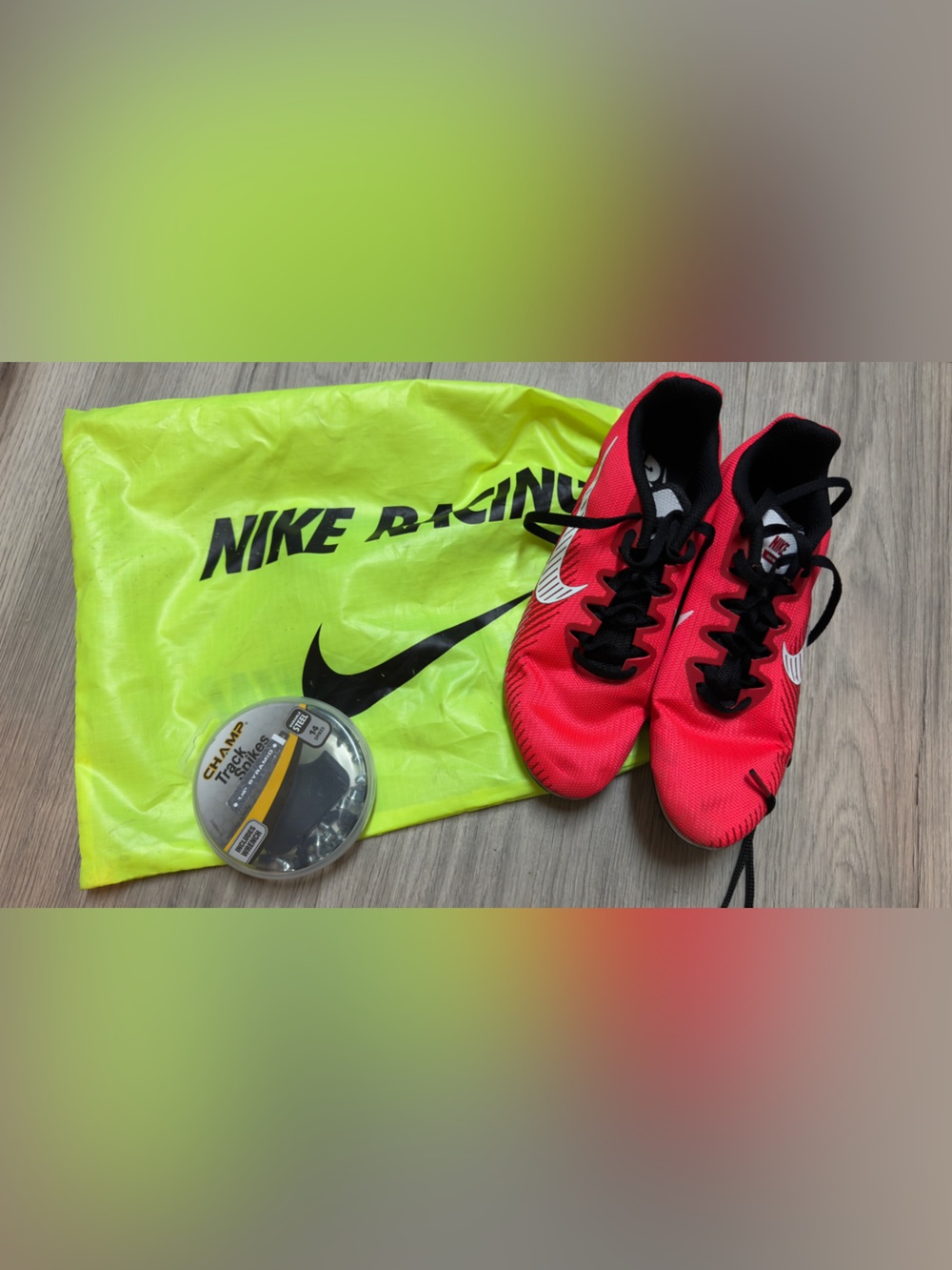 Nike Men’s Red and Black Racing Spikes